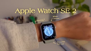 apple watch SE 2 40mm (silver) unboxing!! + set up