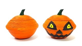 How to make jack o lantern pumpkin box