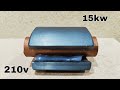 Free Energy  machine, How to turn copper pipe into 210v generator use 4 permanent magnets