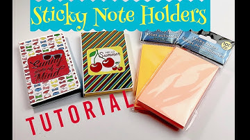 Skinny Sticky Note Holders TUTORIAL | Using Dollar Tree Sticky Notes