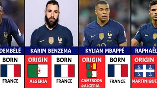 ORIGIN OF FRANCE FOOTBALL PLAYERS FT KARIM BENZEMA, KYLIAN MBAPPÉ AND OUSMANE DEMBÉLÉ
