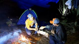 ACAMPAMENTO , COSTELA DE CHÃO E MUITO PEIXE NA PESCARIA E TIVEMOS CHUVA A NOITE INTEIRA./PESCA.