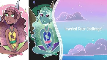 Coloring in a Page from my NEW Coloring Book + Inverted Color Challenge! | Raineydaydoodles