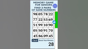 Sharpen Your Mind: Can You Match the Numbers in Time?