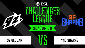 LIVE: 9z Globant vs YNG Sharks - ESL Challenger League - Season 50 SA