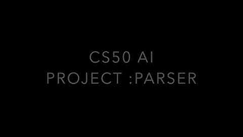 CS50 AI PROJECT:PARSER