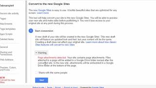 Convert your classic Google Site to the new Google Sites