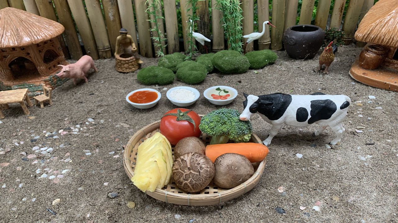 Making Spicy Vegetables - Vegetarian Dishes | Mini Cooking House