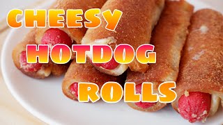 How to Make Cheesy Hotdog Rolls | Cheesy Hotdog Crunch