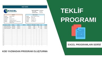 Teklif Formu Oluşturma | Excel Teklif Formu | Excel Eğitimi | Kodsuz Program Yazma | Caner Çiçek