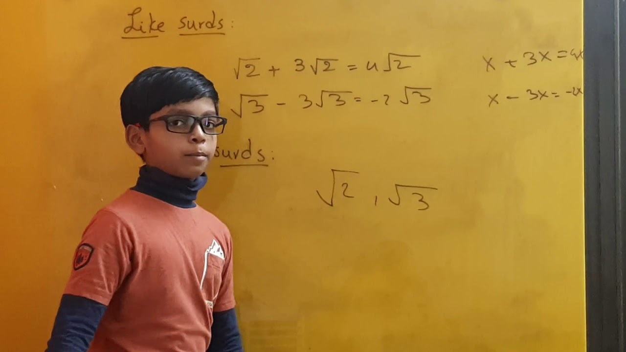 Surds- Part 2- like surds and unlike surds