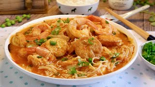 Super Easy Tomato Shrimp Egg Tofu 番茄蝦蛋豆腐 Chinese Tofu w/ Mushroom & Prawn Recipe / Tau hu • Tahu