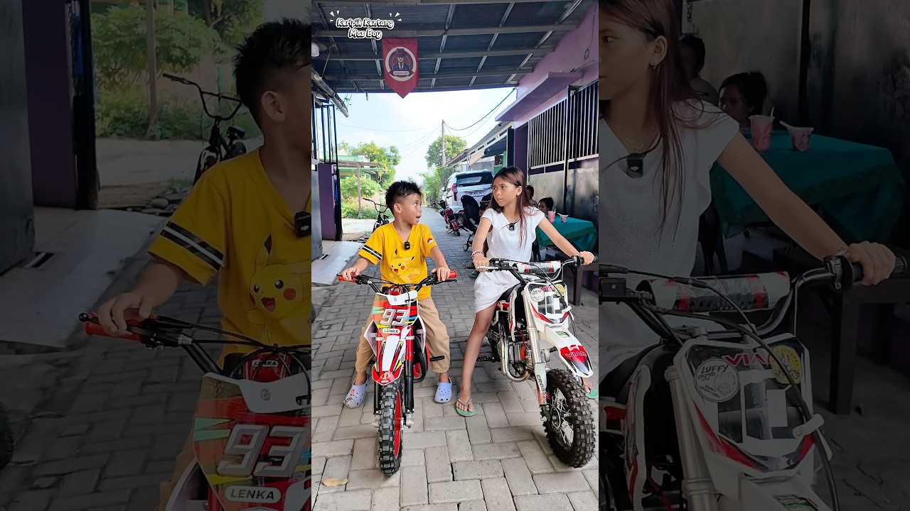 Motor trail Alvaro main engkol susah hidup #keripikkentangmasboy #trending #comedy