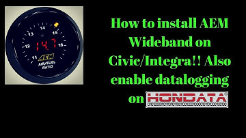 How to install AEM Wideband on Honda Civic EG/Integra & enable Data Logging on Hondata S300!!