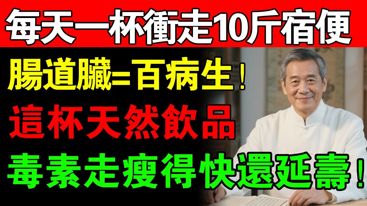 【哈佛實證】通便之王曝光：每天堅持一杯，腸毒清光、血壓下降、大肚腩神奇消失！ #健康知識 #老年健康