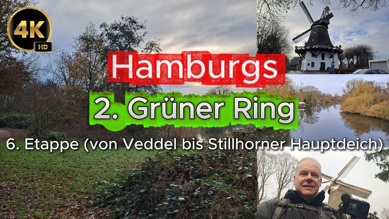 Hamburg - 2. Grüner Ring - 6. Etappe (von Veddel bis Stillhorner Hauptdeich) - 4K HD
