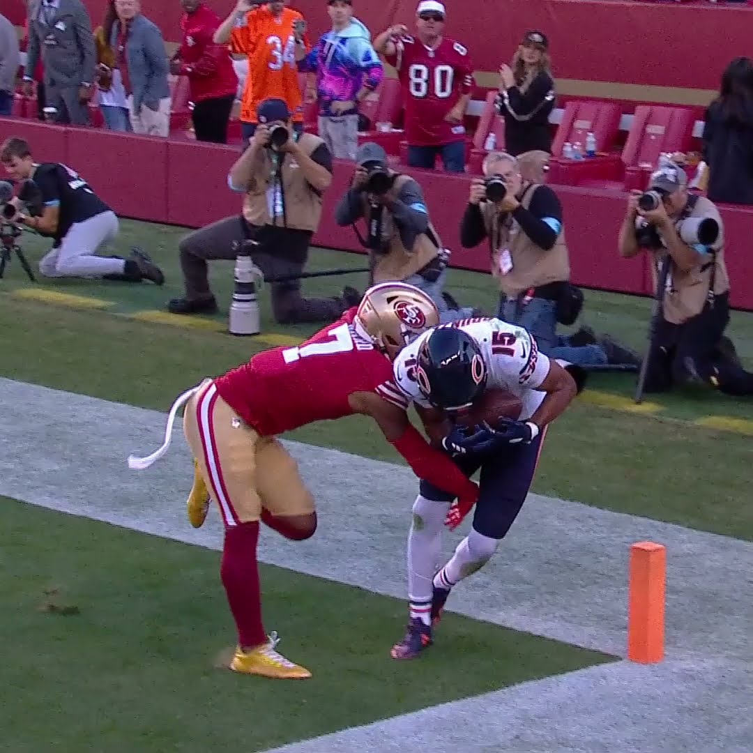 Rome Odunze catches for a 4-yard Touchdown vs. San Francisco 49ers