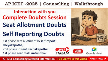 AP ICET 2025 Counselling Live Updates | Complete Doubts Session & Clarify Doubts Instantly | Part 3