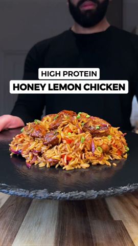 High Protein Meal Prep Honey Lemon Chicken! ONLY 415 Calories #recipe #foodie #weightloss #fitness