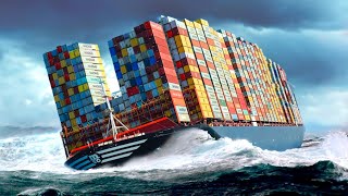 How the World Largest Container Ships Survive Monster Waves Without Breaking