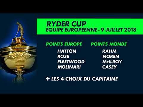 Le point sur l'équipe européenne pour la Ryder Cup