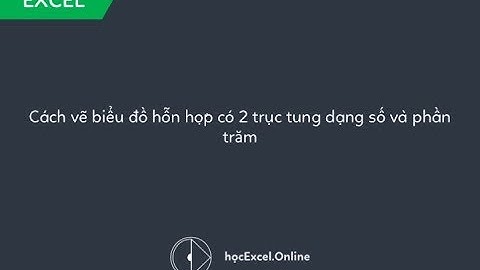 Cách vẽ biểu đồ hỗn hợp có 2 trục tung dạng số và phần trăm
