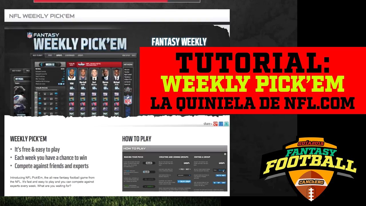 TUTORIAL: LA QUINIELA WEEKLY PICK'EM DEL FANTASY FOOTBALL ...