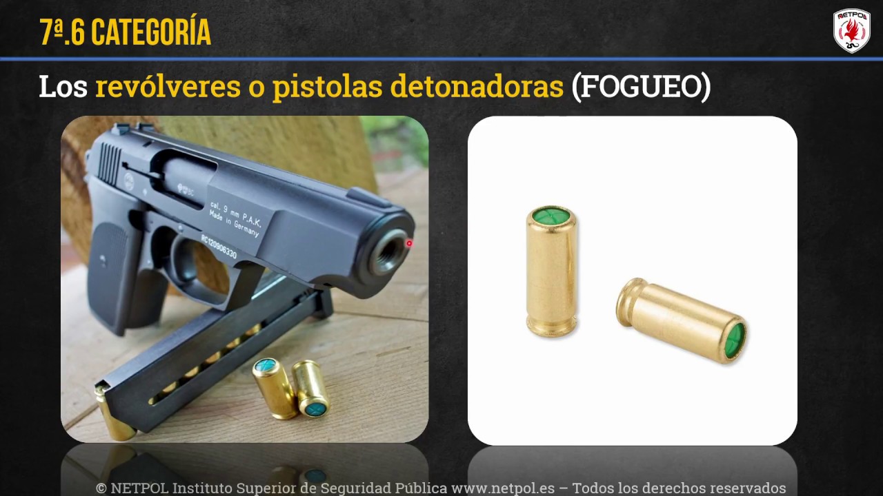 Pistolas Detonadoras y Armas de Fogueo : Actuación Policial 