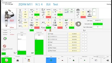 01 Cummins #M11 #diesel  EUI injector clamp test on ZQYM Test Bench/ ZQYM-8320 #M11 #EUI