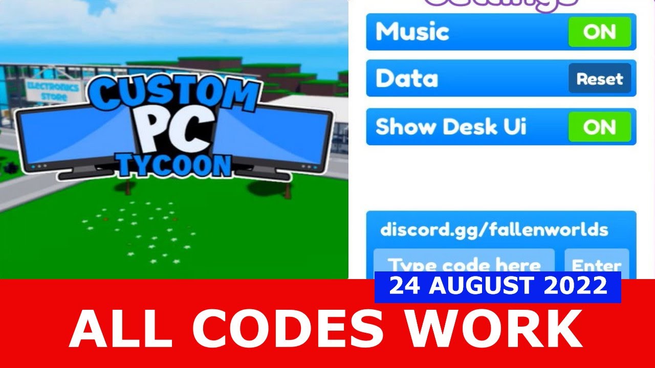 Custom PC Tycoon codes for free parts (December 2023)