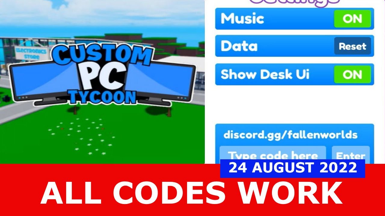 Roblox Custom PC Tycoon Codes (December 2023)