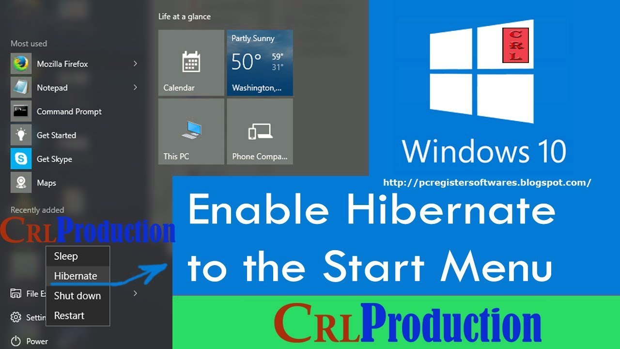 Enable Hibernate Option In Windows 10 Stop Computer From Turning Off