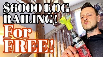 How to Build A $6000 Log Railing For FREE! | DIY