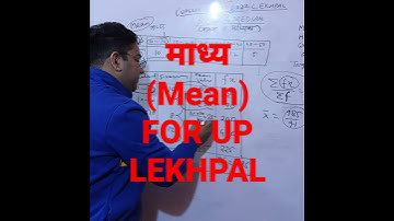 माध्य (Mean) For UP Lekhpal