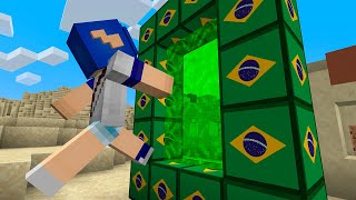 Fui pro Brasil no Minecraft!!