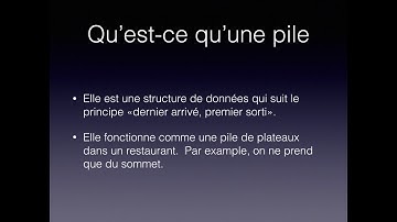 Structures de données - Pile et ses applications