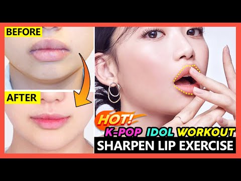 K-pop Sharpen Lips Exercises | Get Thin & Small Lips, Deeper Philtrum, Heart Shaped Lips, Cupid Lips