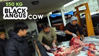 How To Butcher a 1,250 Lbs BLACK ANGUS COW in Your Backyard