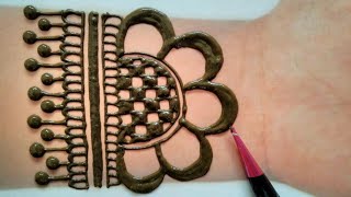 Easy to apply Arabic mehndi design | henna design for full hand
