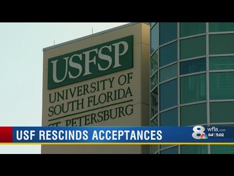 USF rescinds acceptances