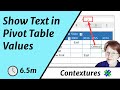 Make Pivot Table Show Text Values