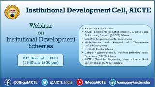 Webinar on Institutional Development Schemes