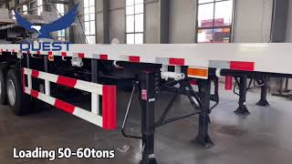 QUEST VEHICLE 40ft flatbed trailer showcase | flatbed container semi trailer | truck trailer