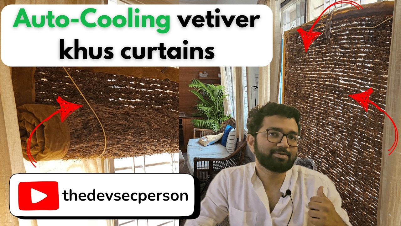 Natural Cooling Curtains for You 🌿 | Vetiver / Khus Curtains & Plants to Beat the Heat!
