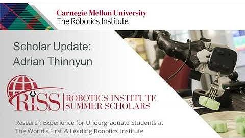 Carnegie Mellon RI Summer Scholar: Adrian Thinnyun