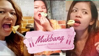 Mukbang | Korean food eating: fried chicken, tteokbokki, samgyupsal, kimbap, banchan #MUKBANG