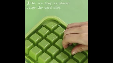 Green 64 Grid Ice Silicone Cube Trays Set