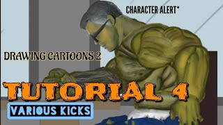 Drawing cartoons 2 tutorial 4- various kicks