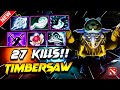 Dota 2 TIMBERSAW Gameplay | ( x27 Kills!! ) Timbersaw DOTA 2 Carry Build Pro Gameplay Guide 7.39