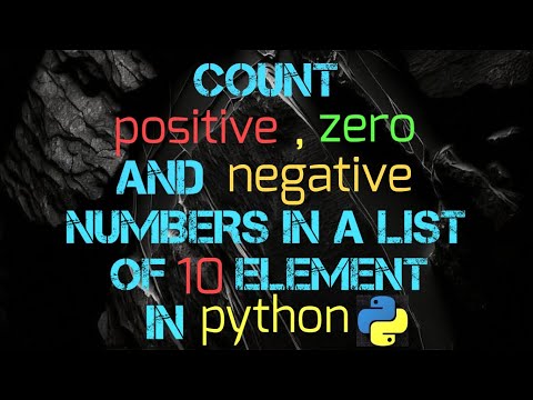 Count Positive, Zero,